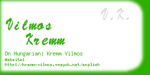 vilmos kremm business card